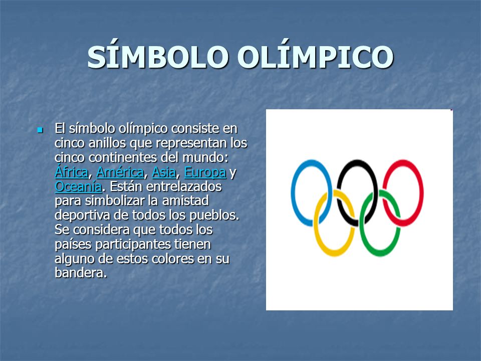 Que significan los simbolos olimpicos sales
